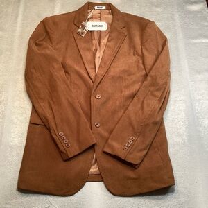Coofandy Men's Tan Corduroy Blazer NWT